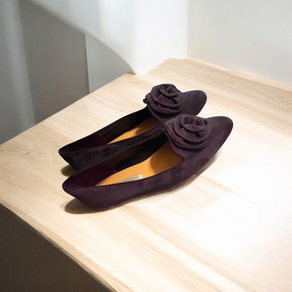 Woman’s Purple Kid Suede Flat Shoes Valerie Steven’s Marta B1025 Sz 8.5 M READ - Picture 13 of 13